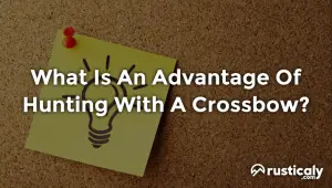what is an advantage of hunting with a crossbow