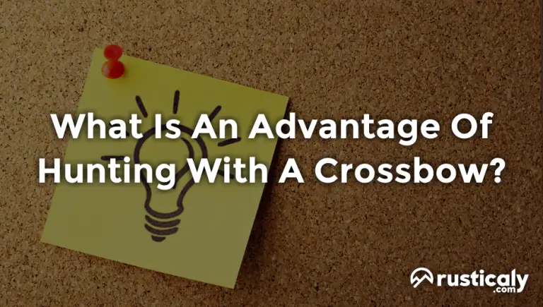 what is an advantage of hunting with a crossbow