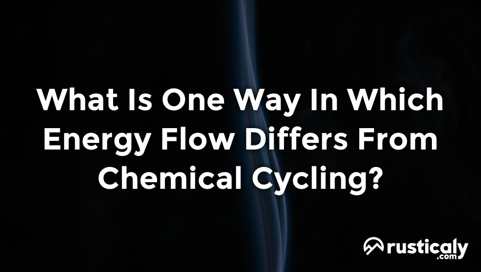 what is one way in which energy flow differs from chemical cycling?