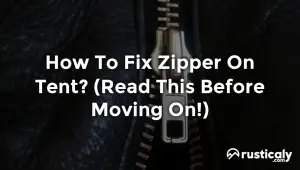 how to fix zipper on tent