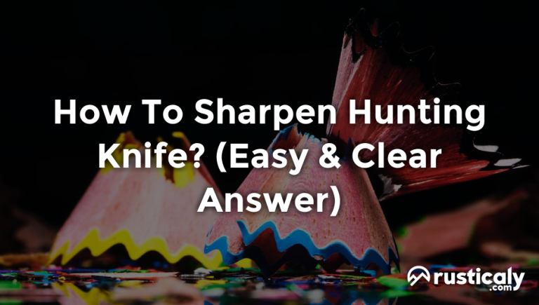 how to sharpen hunting knife