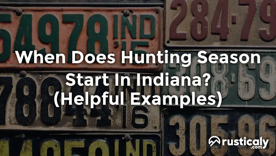 when does hunting season start in indiana