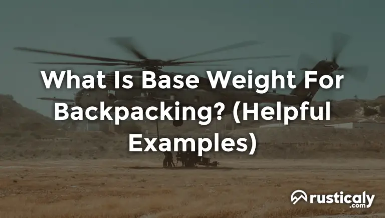 what is base weight for backpacking