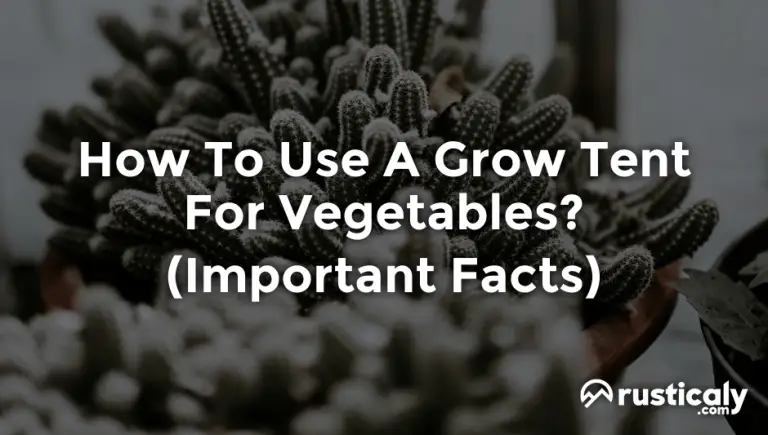 how to use a grow tent for vegetables