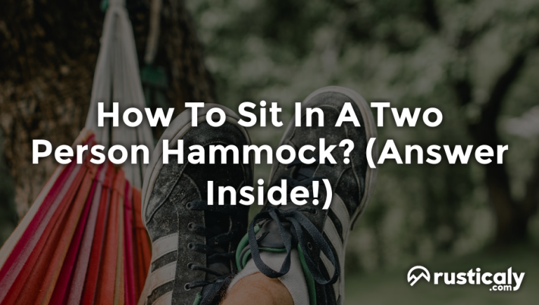 how to sit in a two person hammock