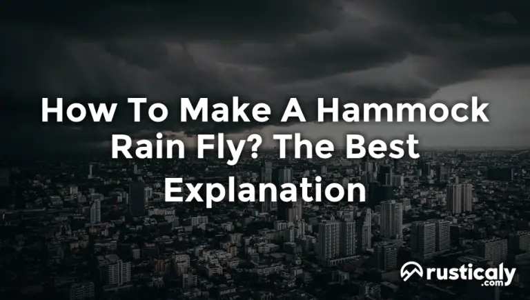how to make a hammock rain fly