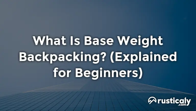 what is base weight backpacking