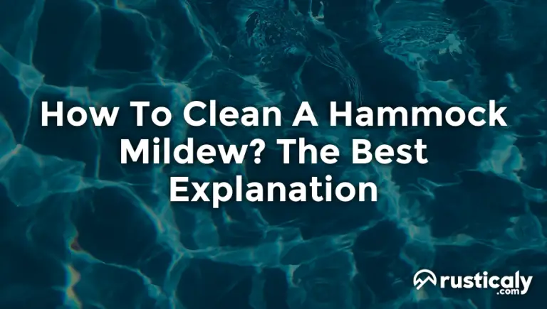 how to clean a hammock mildew