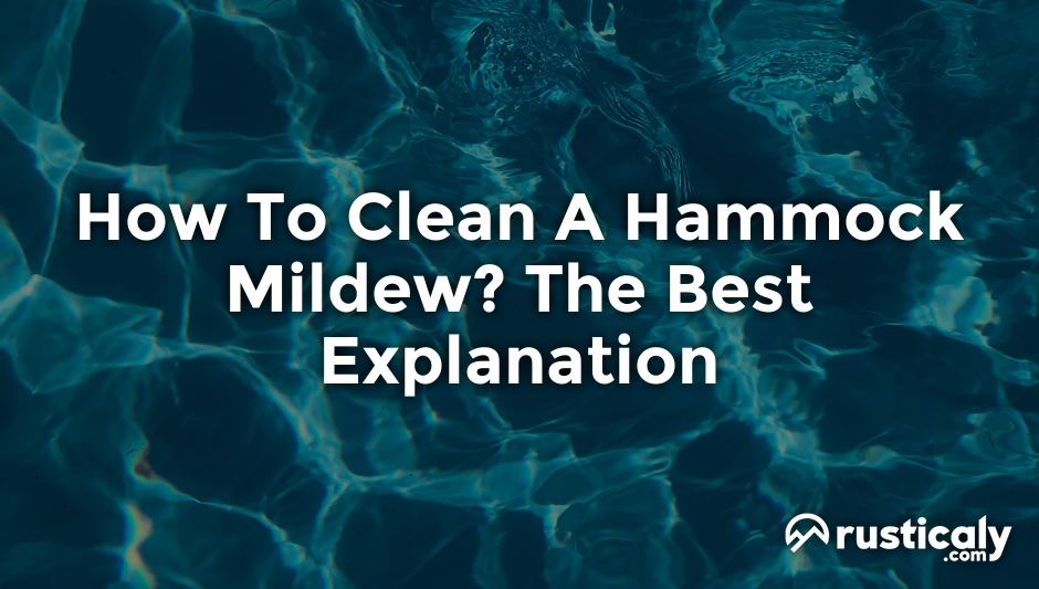how to clean a hammock mildew