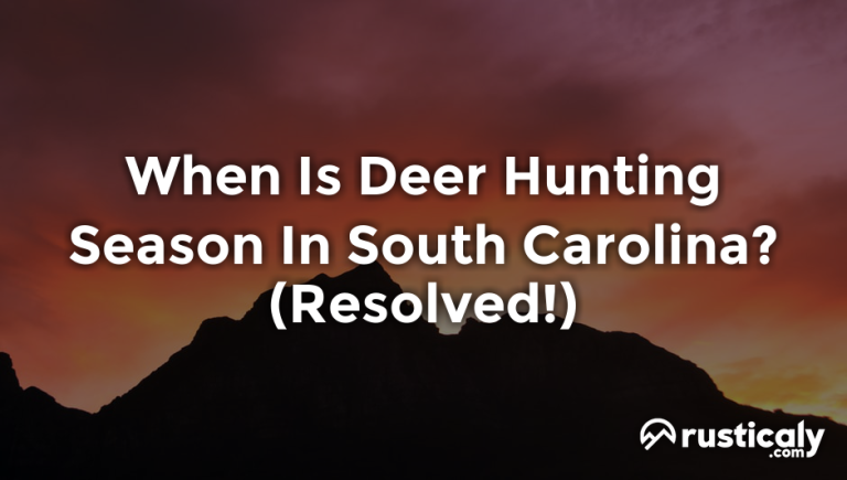 when is deer hunting season in south carolina