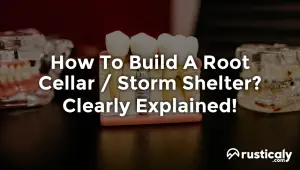 how to build a root cellar / storm shelter