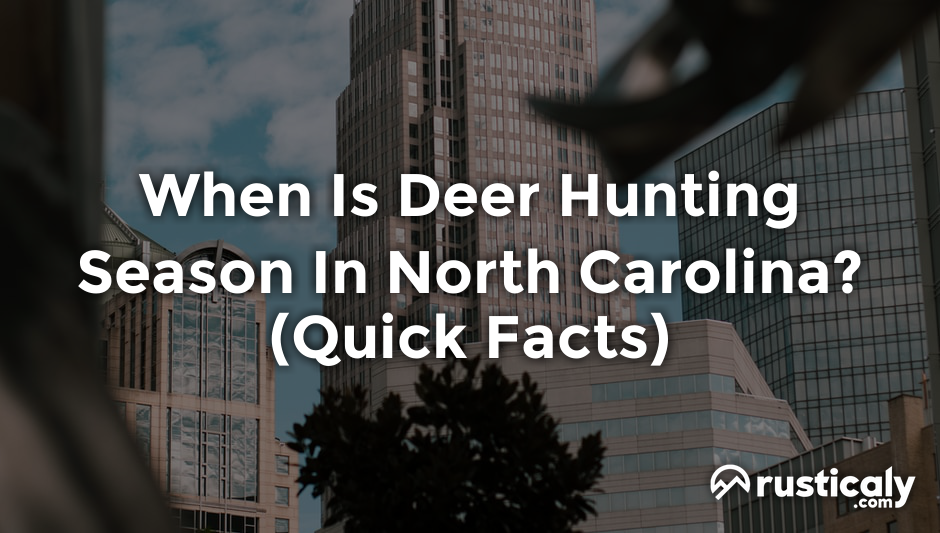 when is deer hunting season in north carolina