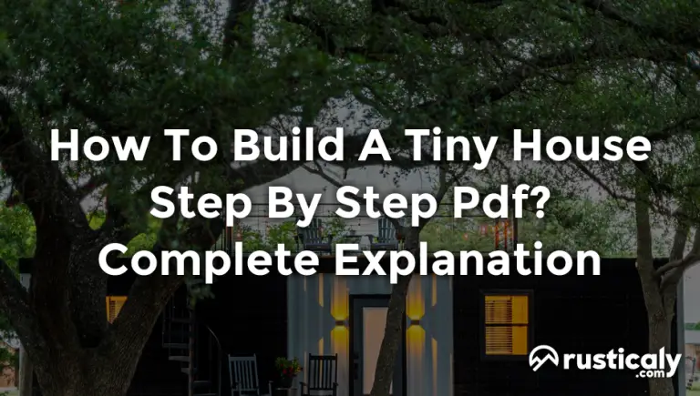 how to build a tiny house step by step pdf