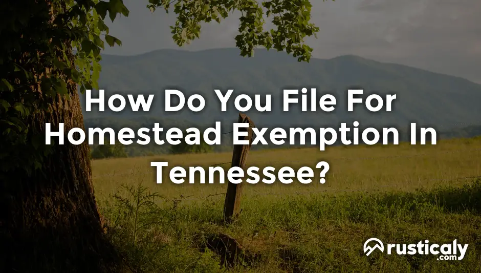 How Do You File For Homestead Exemption In Tennessee?