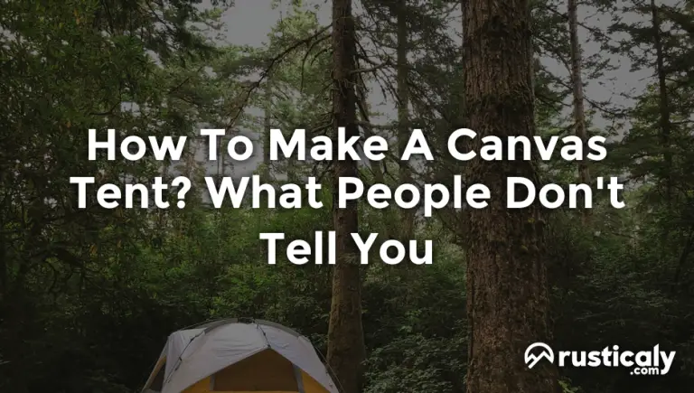 how to make a canvas tent