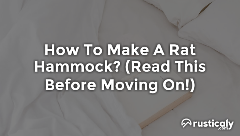 how to make a rat hammock