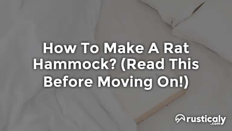 how to make a rat hammock