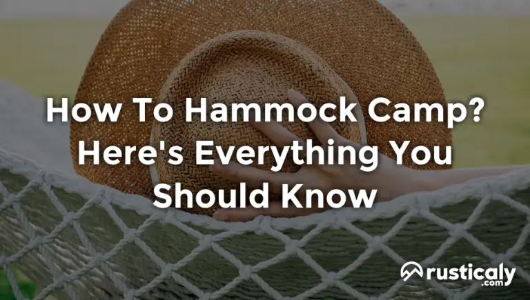 how to hammock camp