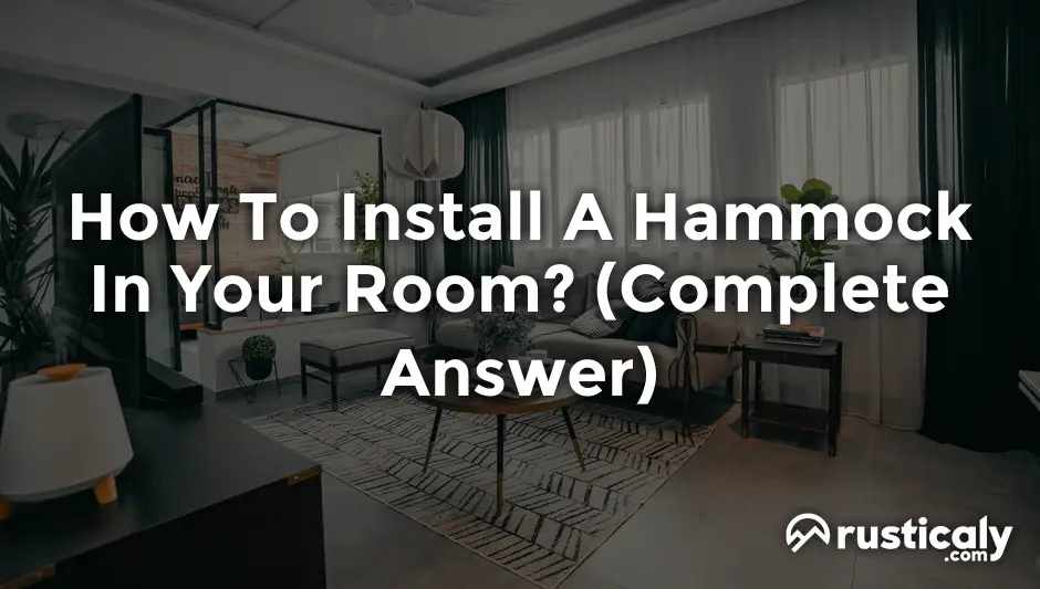 how to install a hammock in your room