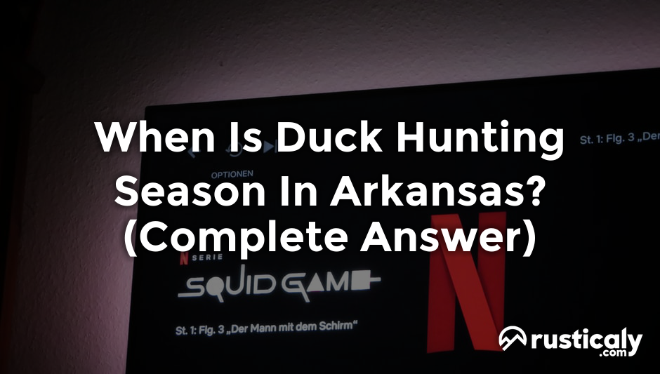 when is duck hunting season in arkansas
