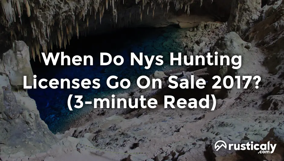 When Do Nys Hunting Licenses Go On Sale 2017? (1minute Read)