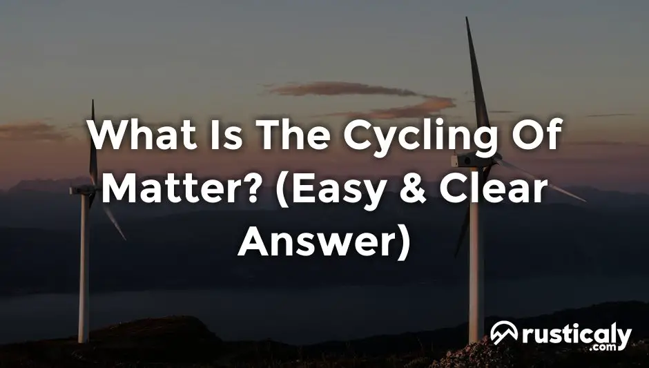 what is the cycling of matter