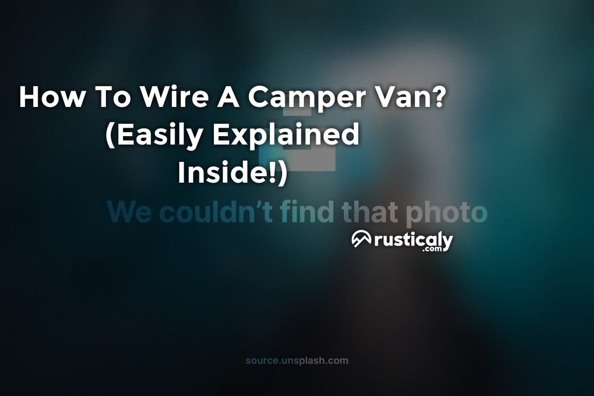 how to wire a camper van