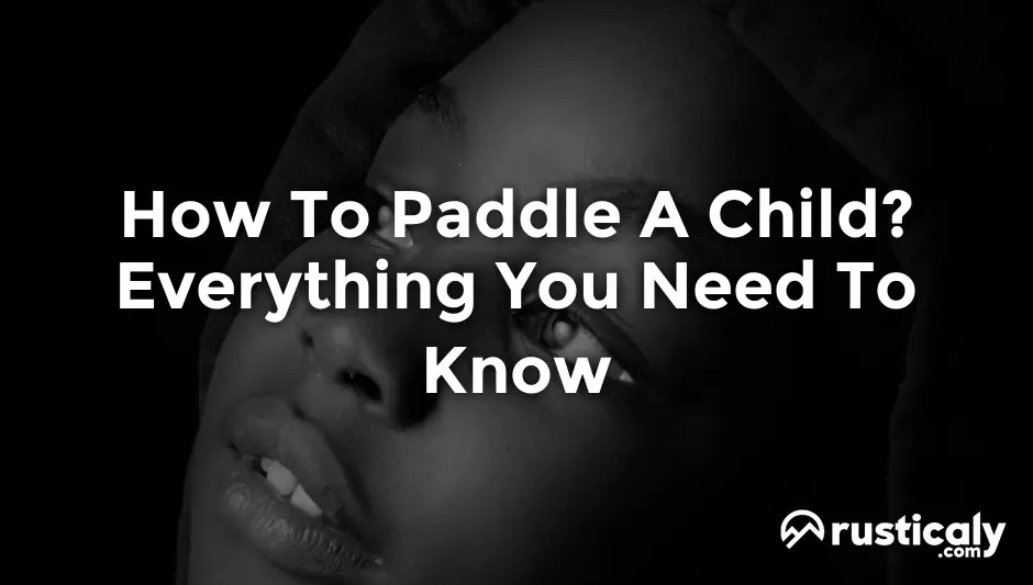 how to paddle a child