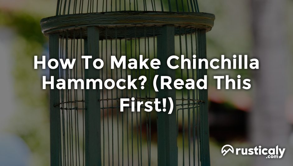 how to make chinchilla hammock