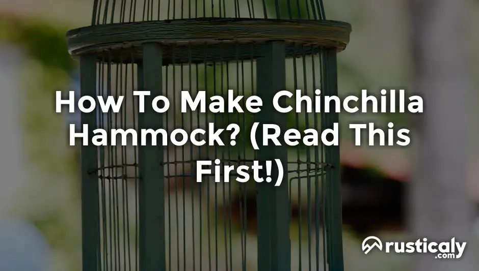 how to make chinchilla hammock