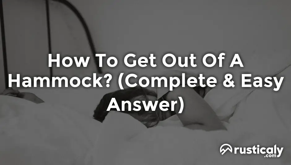 how to get out of a hammock