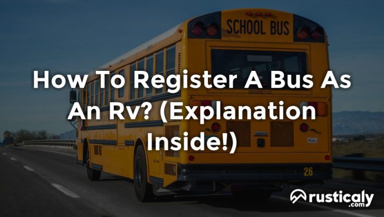 how to register a bus as an rv