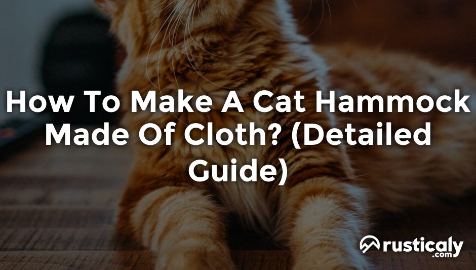 how to make a cat hammock made of cloth