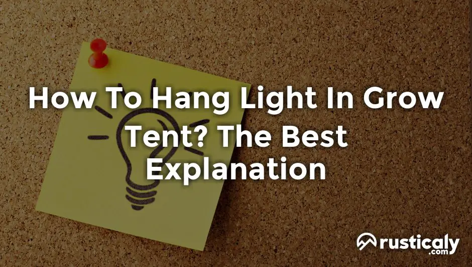 how to hang light in grow tent