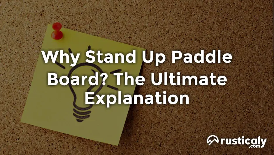 why stand up paddle board