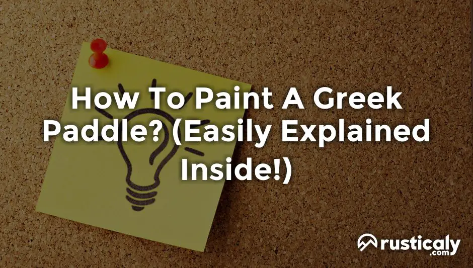how to paint a greek paddle