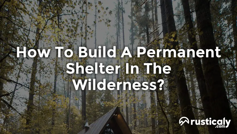 how to build a permanent shelter in the wilderness