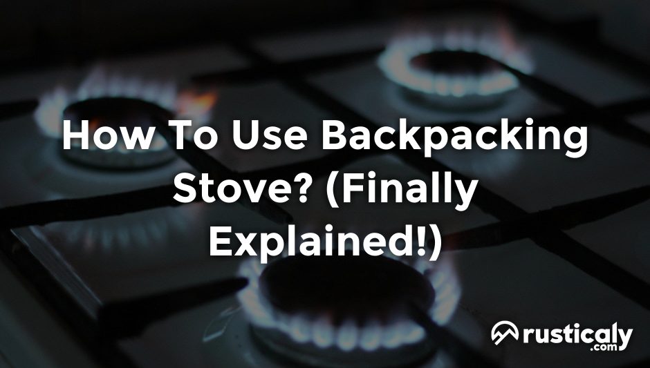 how to use backpacking stove