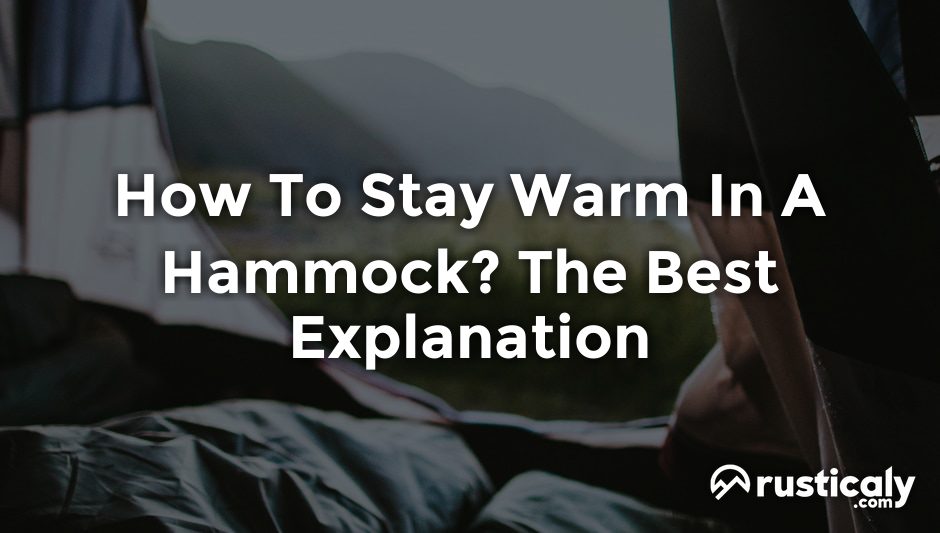 how to stay warm in a hammock
