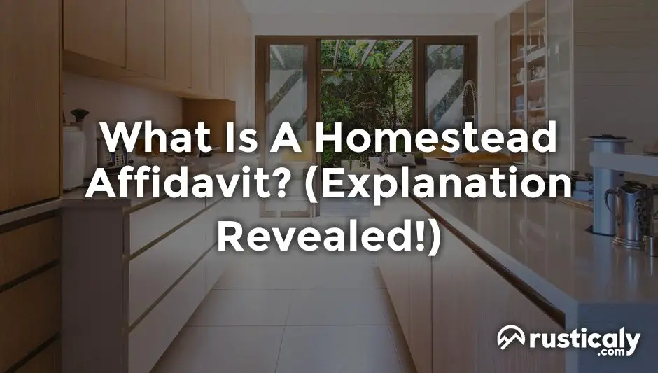 what is a homestead affidavit