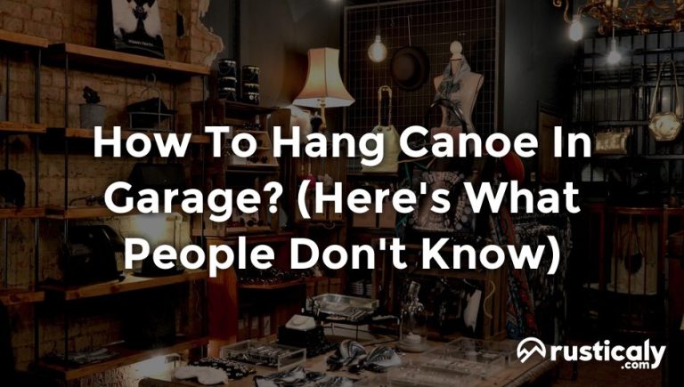 how to hang canoe in garage