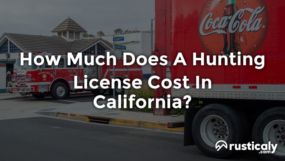 how much does a hunting license cost in california