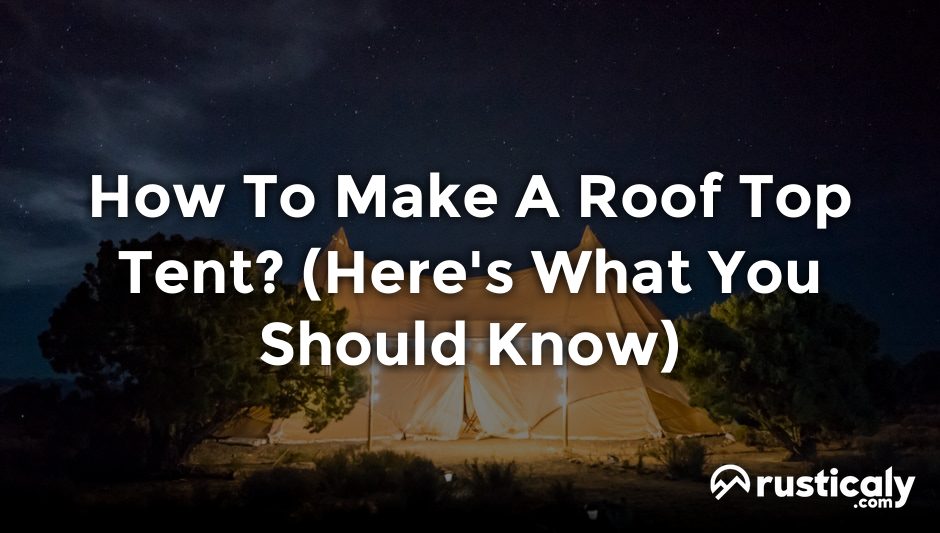 how to make a roof top tent