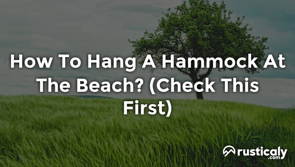 how to hang a hammock at the beach