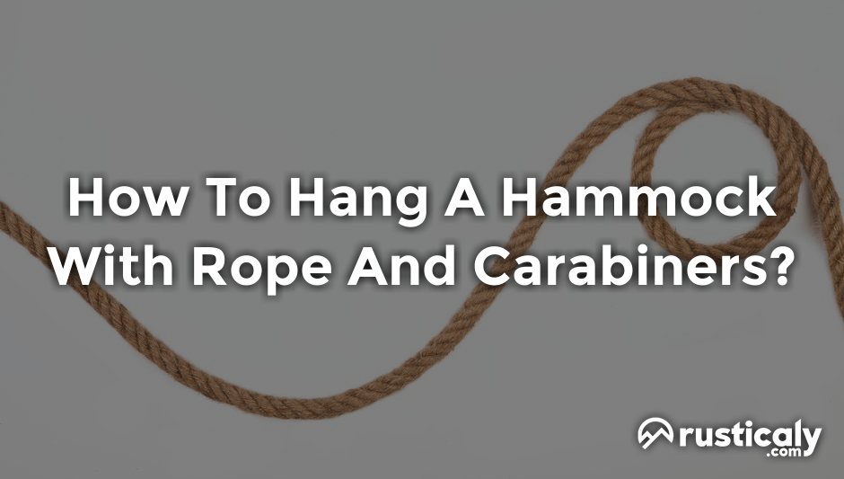 how to hang a hammock with rope and carabiners