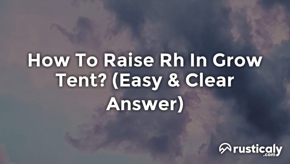 how to raise rh in grow tent