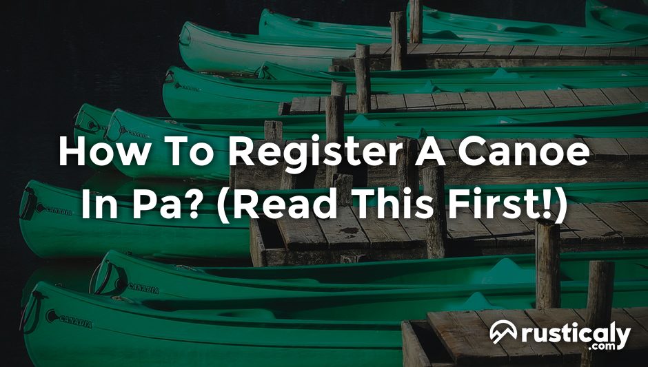 how to register a canoe in pa
