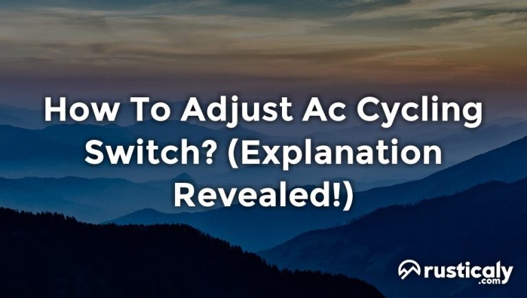 how to adjust ac cycling switch
