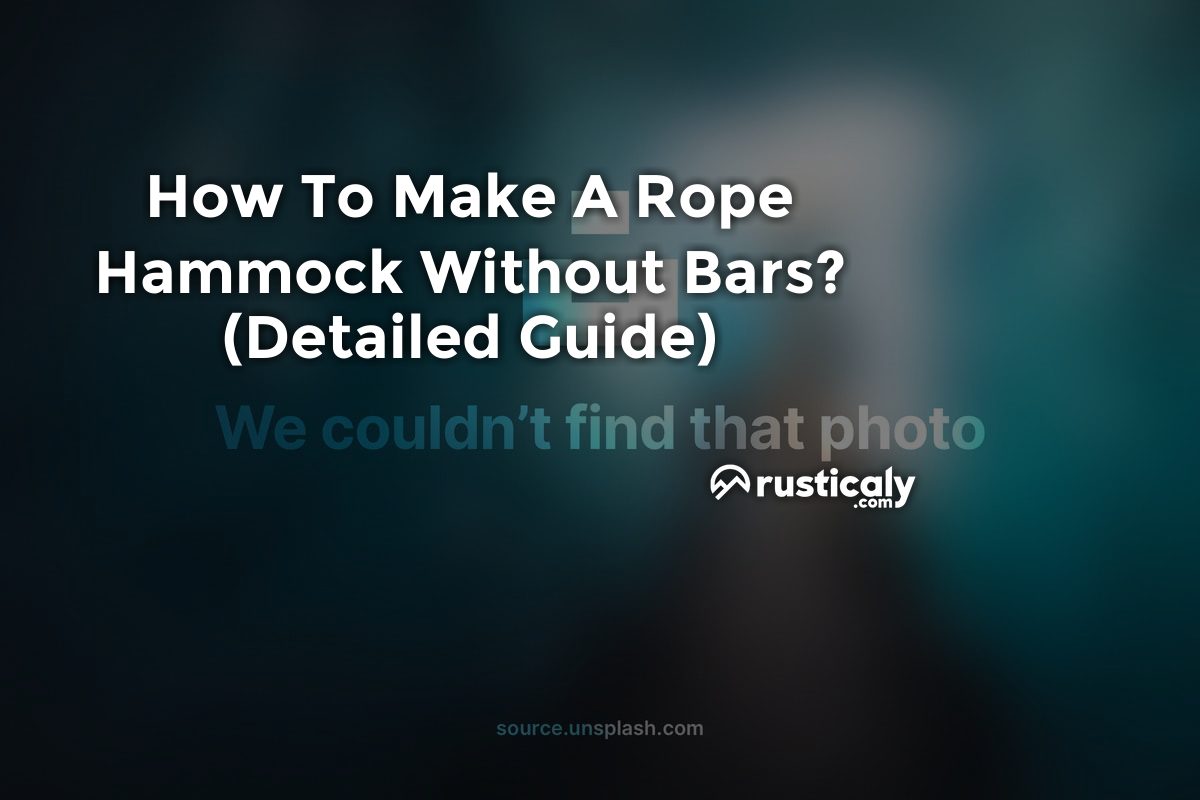 how to make a rope hammock without bars