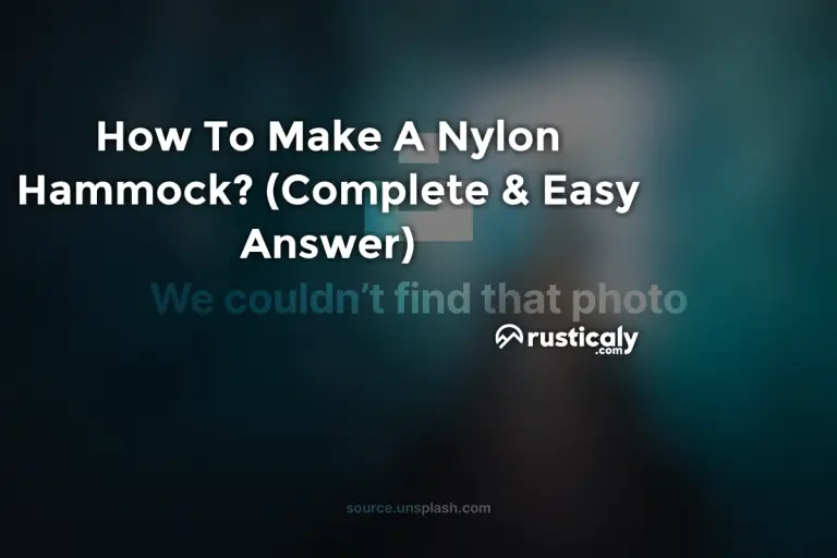 how to make a nylon hammock